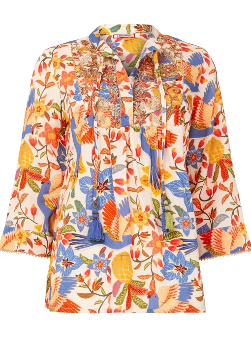 JOE BROWNS Bird Print Embroidered Top 12