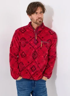 JOE BROWNS Bold Aztec Print 1/4 Zip Fleece XXL