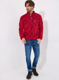 JOE BROWNS Bold Aztec Print 1/4 Zip Fleece XXL