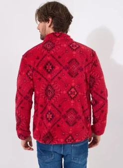JOE BROWNS Bold Aztec Print 1/4 Zip Fleece XXL