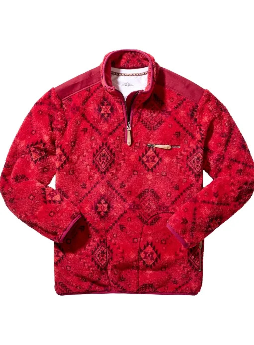 JOE BROWNS Bold Aztec Print 1/4 Zip Fleece XXL