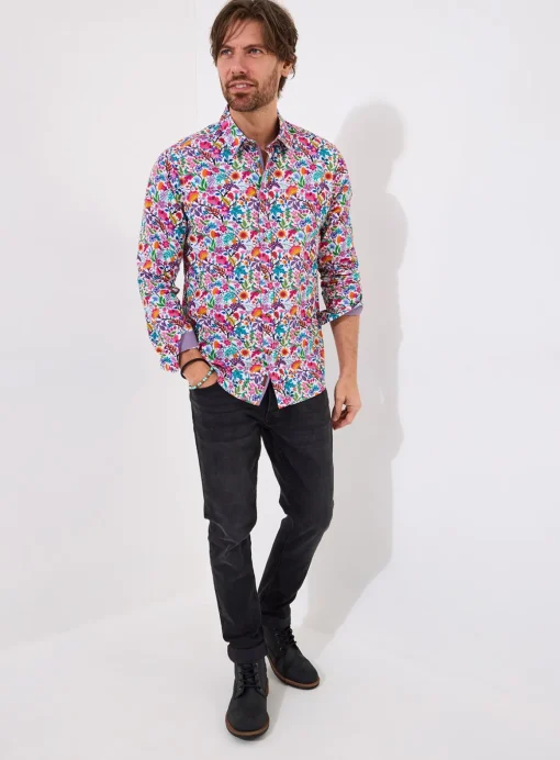 JOE BROWNS Bright Floral Print Long Sleeve Shirt XXL