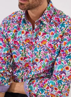JOE BROWNS Bright Floral Print Long Sleeve Shirt XXL