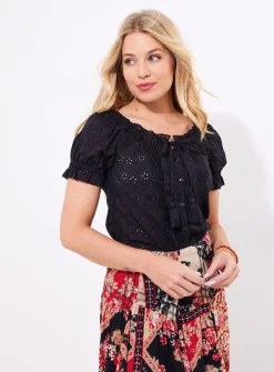 JOE BROWNS Broderie Short Sleeve Top 10