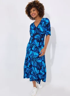 JOE BROWNS Butterfly Floral Knee Jersey Dress 16