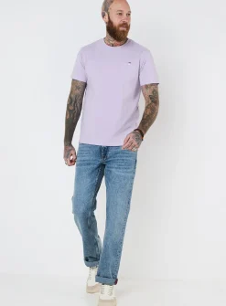JOE BROWNS Chest Pocket Crew Neck T Shirt Lilac XXL