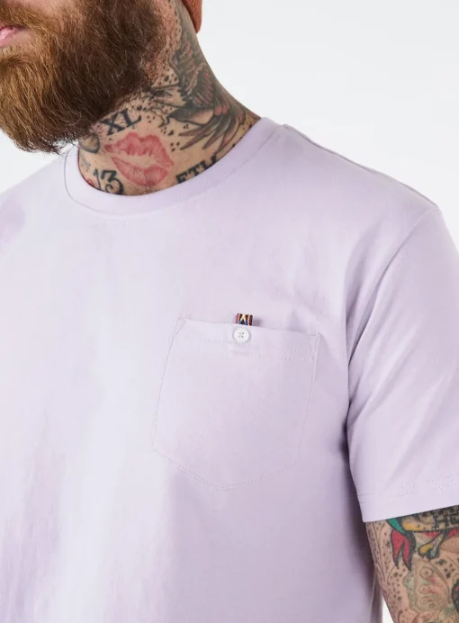 JOE BROWNS Chest Pocket Crew Neck T Shirt Lilac XXL