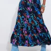 JOE BROWNS Dark Floral Sequin Embellished Skirt 14