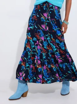 JOE BROWNS Dark Floral Sequin Embellished Skirt 14