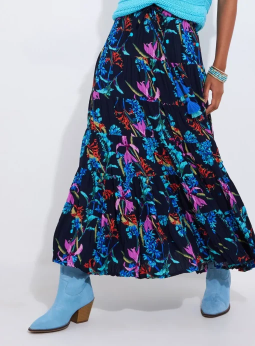 JOE BROWNS Dark Floral Sequin Embellished Skirt 14