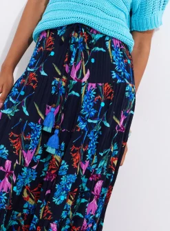 JOE BROWNS Dark Floral Sequin Embellished Skirt 14