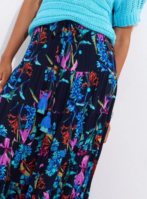 JOE BROWNS Dark Floral Sequin Embellished Skirt 14
