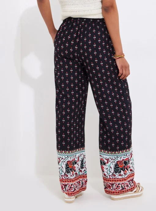 JOE BROWNS Elephant Print Wide-Leg Trousers 8