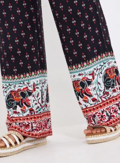 JOE BROWNS Elephant Print Wide-Leg Trousers 8
