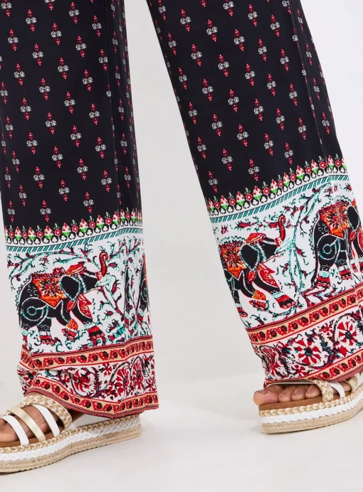 JOE BROWNS Elephant Print Wide-Leg Trousers 8