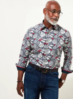 JOE BROWNS Festive Bauble Print Shirt S