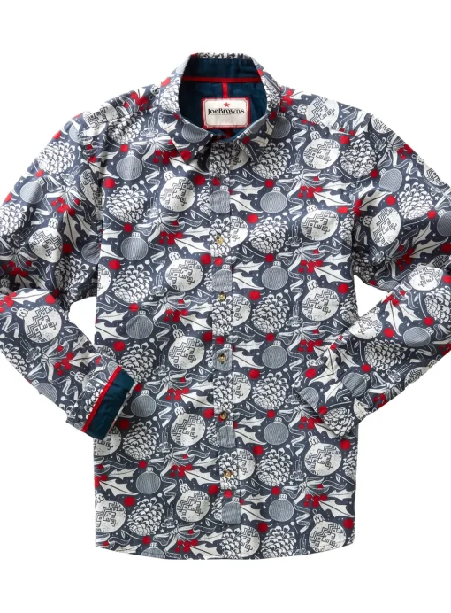 JOE BROWNS Festive Bauble Print Shirt S