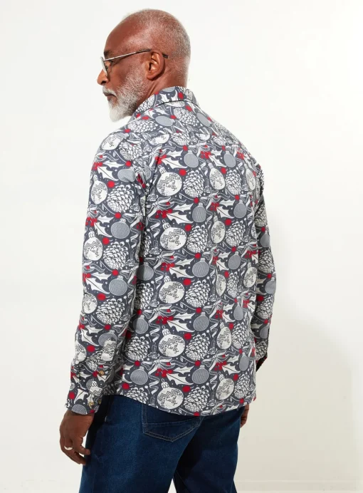 JOE BROWNS Festive Bauble Print Shirt S