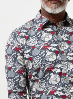 JOE BROWNS Festive Bauble Print Shirt S