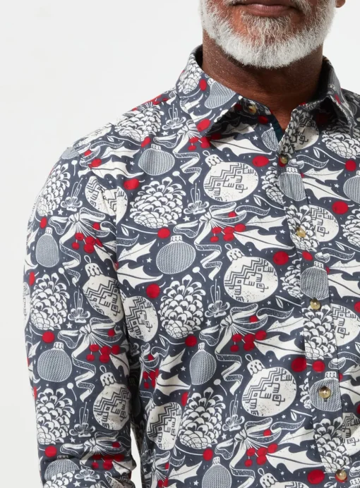 JOE BROWNS Festive Bauble Print Shirt S