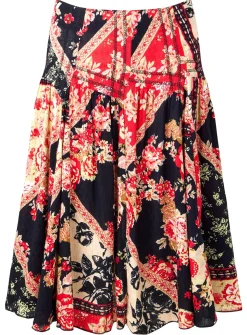 JOE BROWNS Floral Patchwork Knee Length Skirt 16