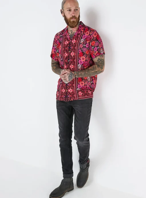 JOE BROWNS Floral Print Short Sleeve Shirt S