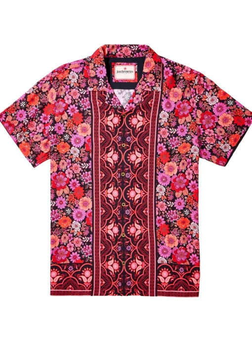 JOE BROWNS Floral Print Short Sleeve Shirt S