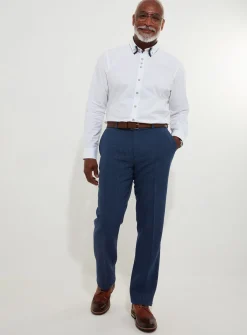 JOE BROWNS Herringbone Straight Leg Tailored Suit Trousers W30 L32