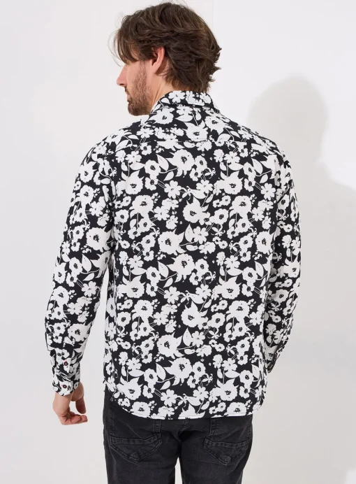 JOE BROWNS Monochrome Floral Long Sleeve Shirt L