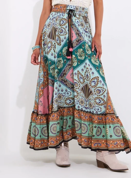 JOE BROWNS Patchwork Midi Skirt 10