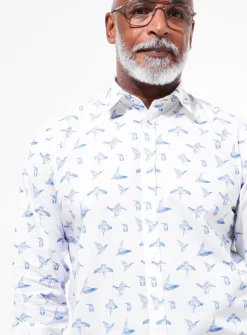 JOE BROWNS Sketchy Bird Print Shirt L