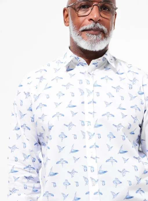 JOE BROWNS Sketchy Bird Print Shirt L