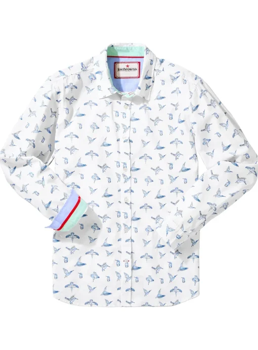 JOE BROWNS Sketchy Bird Print Shirt L