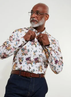 JOE BROWNS Smart Paisley Floral Long Sleeve Shirt S