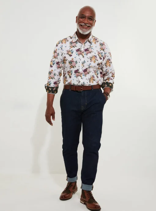 JOE BROWNS Smart Paisley Floral Long Sleeve Shirt S