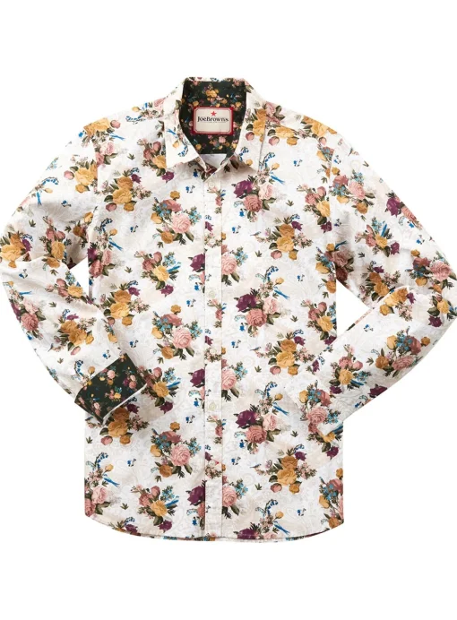 JOE BROWNS Smart Paisley Floral Long Sleeve Shirt S