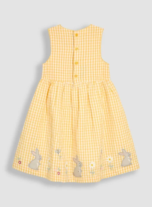 JOJO MAMAN BÉBÉ Bunny Applique Gingham Summer Dress 2-3 Years