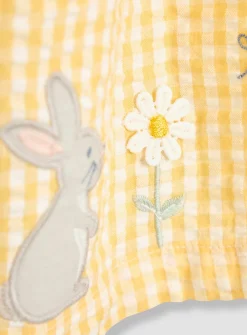 JOJO MAMAN BÉBÉ Bunny Applique Gingham Summer Dress 2-3 Years