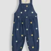 JOJO MAMAN BÉBÉ Daisy & Sunflower Embroidered Dungarees Up To 3 mths