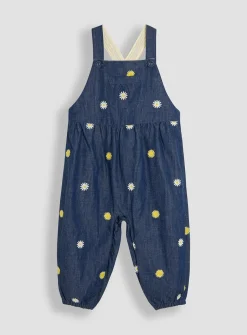 JOJO MAMAN BÉBÉ Daisy & Sunflower Embroidered Dungarees Up To 3 mths