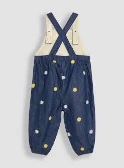 JOJO MAMAN BÉBÉ Daisy & Sunflower Embroidered Dungarees Up To 3 mths