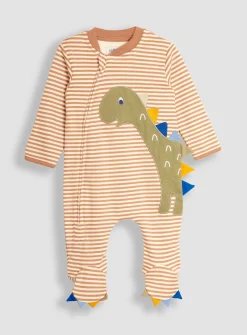 JOJO MAMAN BÉBÉ Dino Applique Zip Sleepsuit 3-6 months