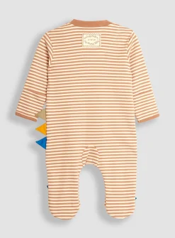 JOJO MAMAN BÉBÉ Dino Applique Zip Sleepsuit 3-6 months