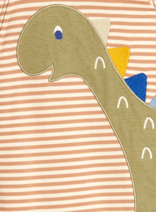 JOJO MAMAN BÉBÉ Dino Applique Zip Sleepsuit 3-6 months