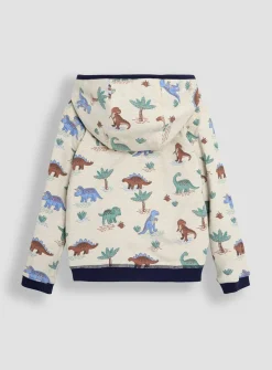 JOJO MAMAN BÉBÉ Dino Applique Reversible Textured Hoodie 6-12 months