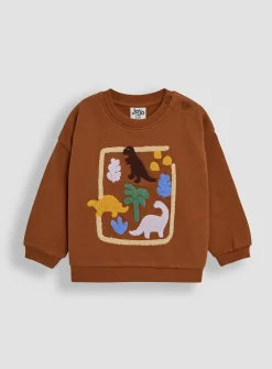 JOJO MAMAN BÉBÉ Dino Boucle Sweatshirt Up To 3 mths