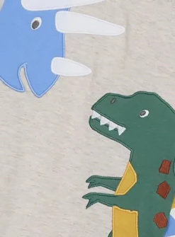 JOJO MAMAN BÉBÉ Dino Novelty Applique Romper Up To 3 mths