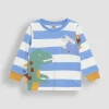 JOJO MAMAN BÉBÉ Dinosaur Novelty Applique Top 6-12 months