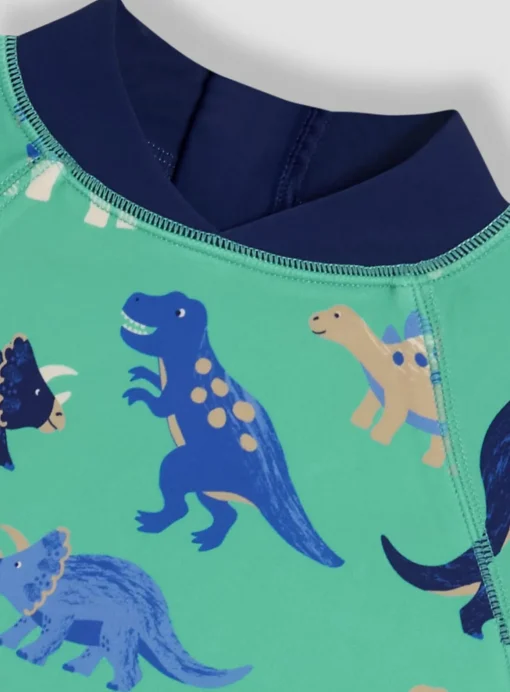 JOJO MAMAN BÉBÉ Dinosaur Sun Protection Suit 0-6 Months