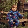 JOJO MAMAN BÉBÉ Dinosaur Waterproof Fleece Lined All In One Up To 3 mths